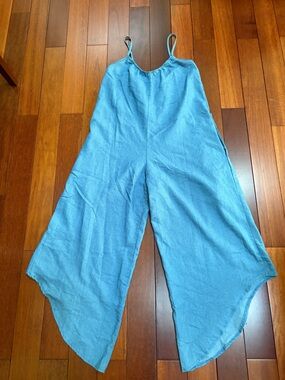 MISSLOOK Blue Wide Leg Jumpsuit ladies large